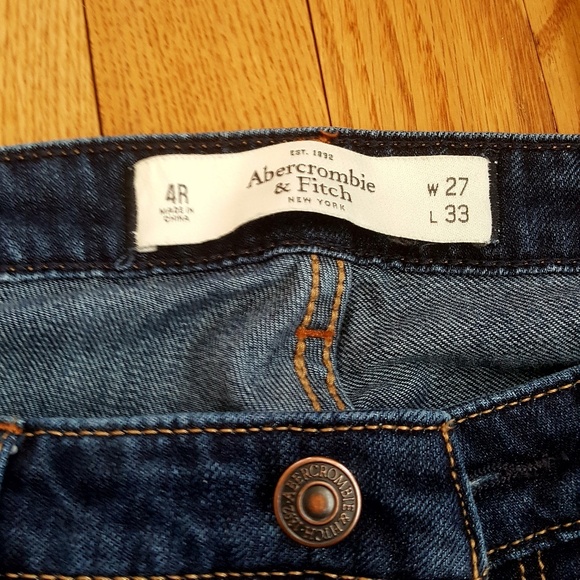 Abercrombie & Fitch Jeans Blue 4R W27 L33 - Picture 6 of 8